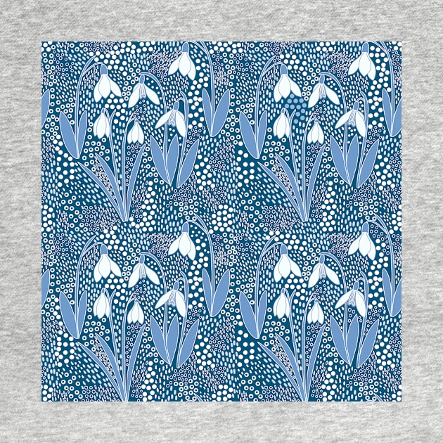 Snowdrop Flowers - Blue by monitdesign